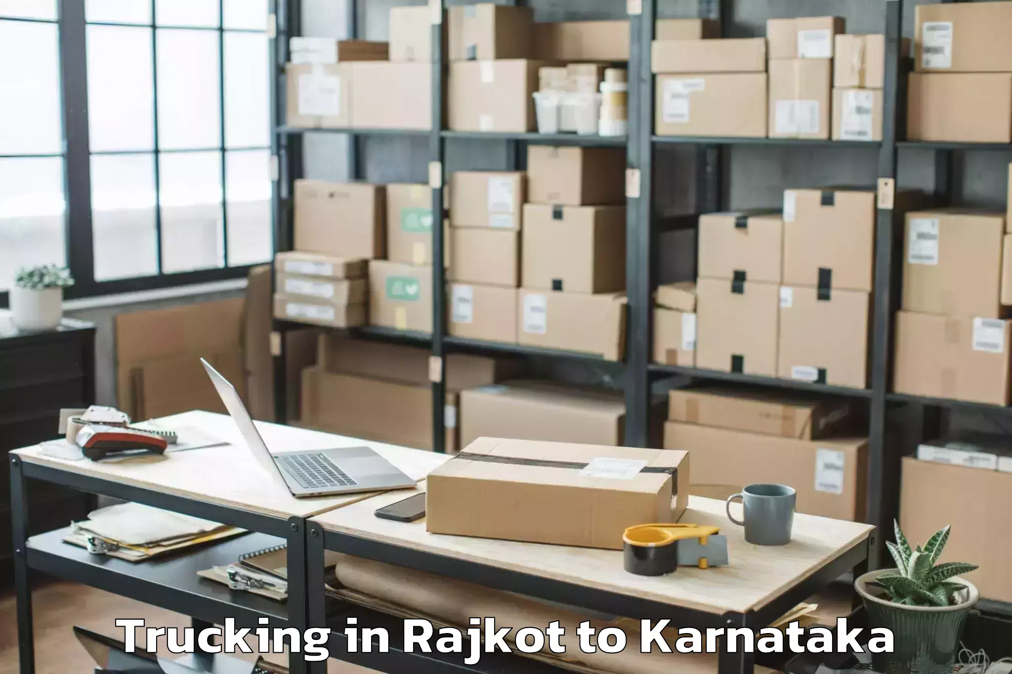 Top Rajkot to Homnabad Trucking Available